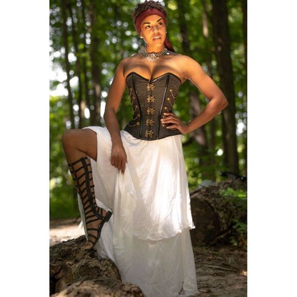 Corset Story Steampunk Corset With Chains Renaissance Gothic Cosplay Victorian - Picture 2 of 16